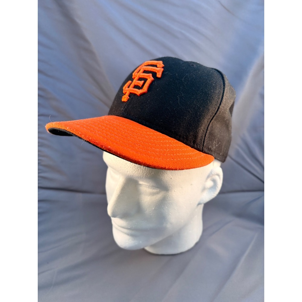 New Era San Francisco Giants 59FIFTY Fitted Hat Black Orange MLB Size 7 55.8cm